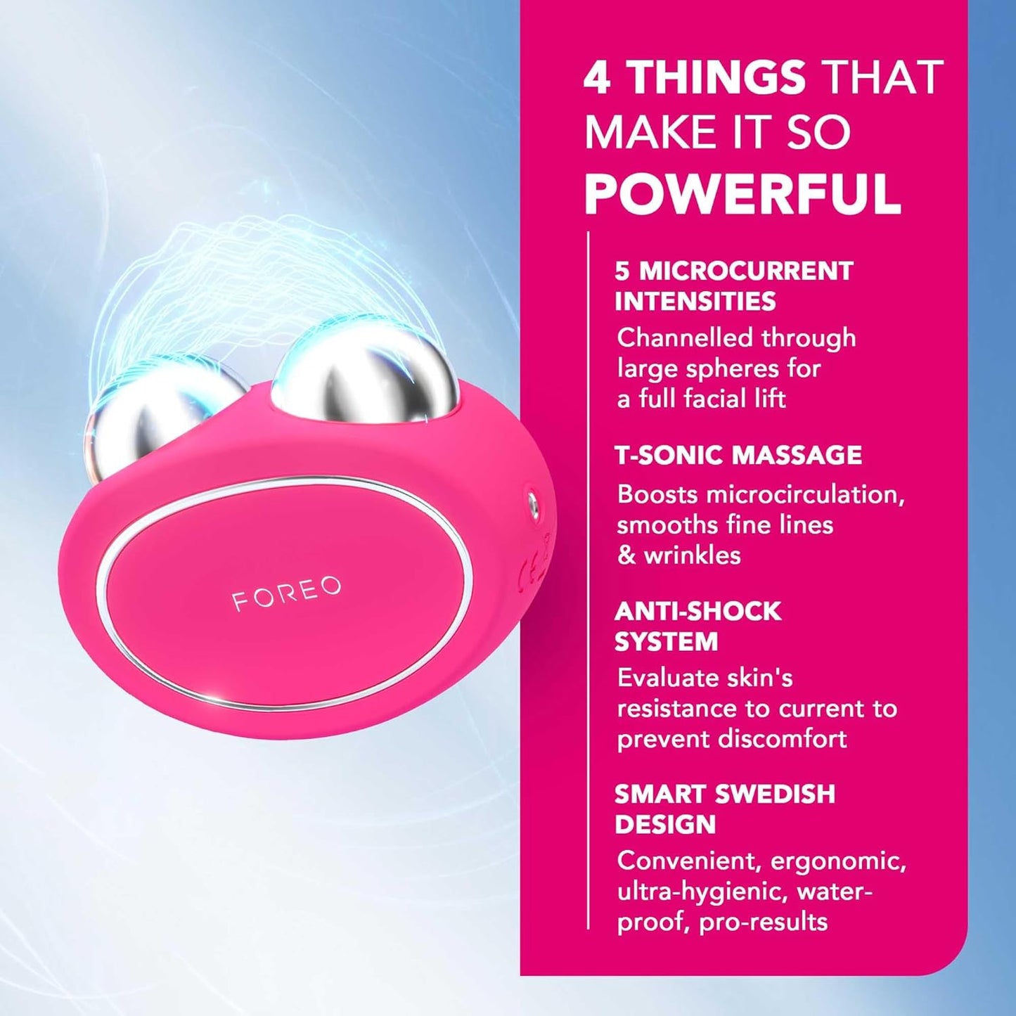FOREO Age-Defying BEAR Bundle | Dispositivo Facial de Microcorriente + 2× Serum Conductor 30 ml | Instant Face Lift en 3 minutos | T-Sonic, Anti-Shock System, 5 Niveles | Firmeza & Contorno