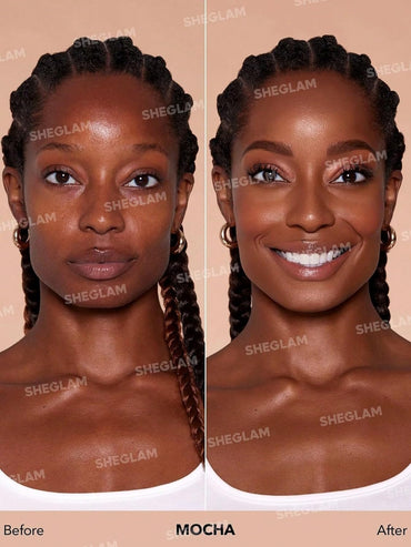 Base líquida hidratante impecable | Cobertura hidratante Corrector de poros invisible | No grasa | Ligera y natural | Color: Mocka