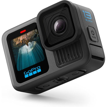 GoPro HERO13 Black – Cámara de acción impermeable 5.3K60 con lente HB-Series, fotos de 27MP, diseño ultra resistente y batería de alto rendimiento