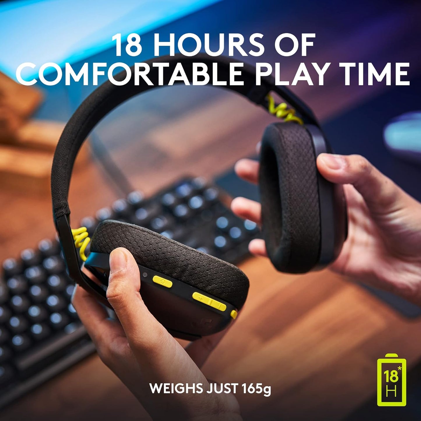 Logitech G435 LIGHTSPEED & Bluetooth – Audífonos gamer inalámbricos (Negro)