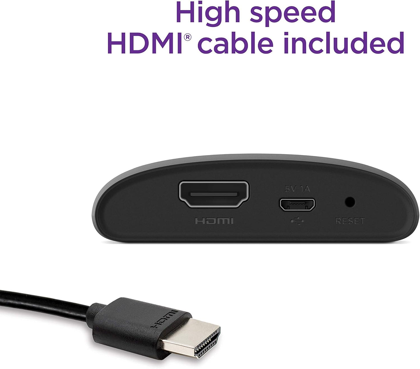 Roku Express | Reproductor de Streaming HD con Control Remoto Simple, HDMI Incluido, TV en Vivo & Gratuita, Compatible con Alexa, Google & Siri