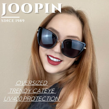 Joopin Anteojos de Sol Mujer Oversize Estilo Cat Eye | Polarizados UV400 | Lentes de Moda