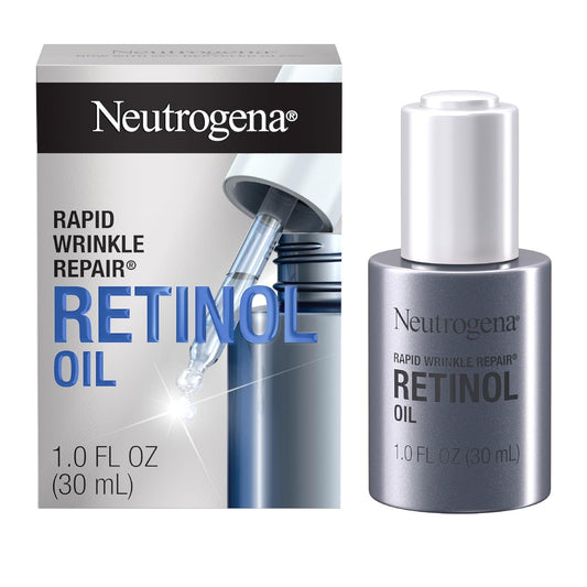 Neutrogena - Crema facial regeneradora de retinol y ácido hialurónico para reparación rápida de arrugas y crema hidratante para el cuello antiarrugas, con ácido hialurónico y retinol, 1.7 onzas