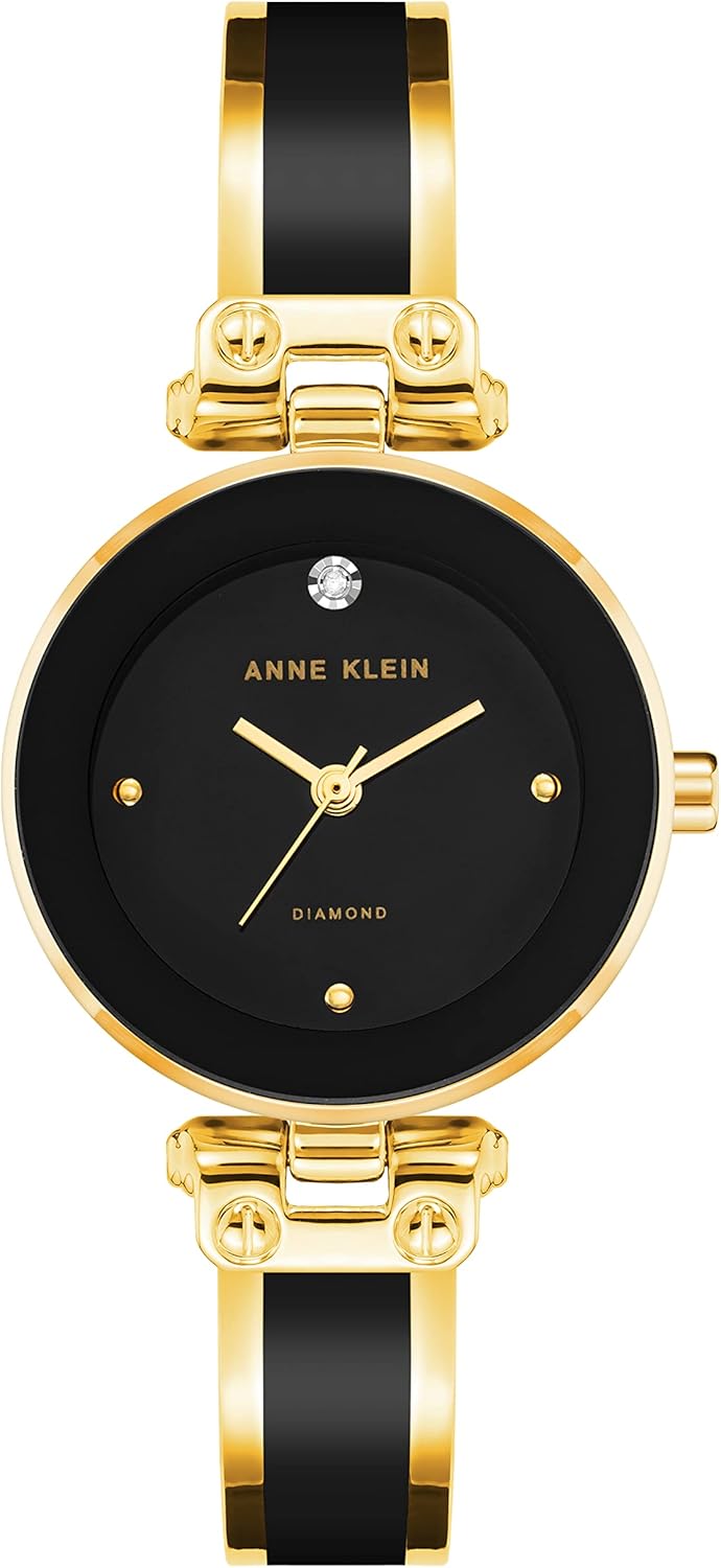 Reloj Pulsera para Mujer con Diamante Auténtico en la Esfera (Estilo Brazalete)