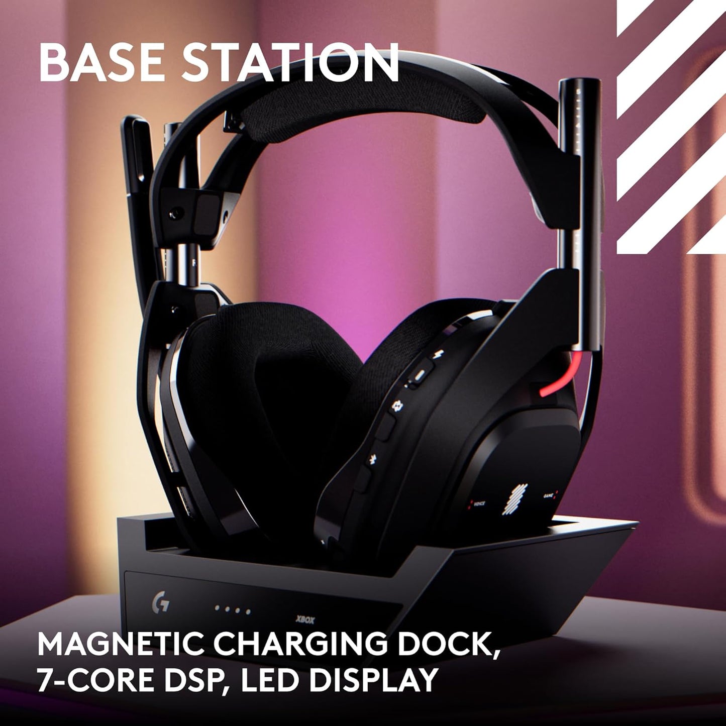 Astro A50 Omni-Platform Wireless Gaming Headset + Base Station for PS5, Xbox, PC: PLAYSYNC Audio Switcher, <16 Bit/48Khz (Console), <24 Bit/48 Khz (PC), 24Hr Battery, 2.4Ghz & BT - Black