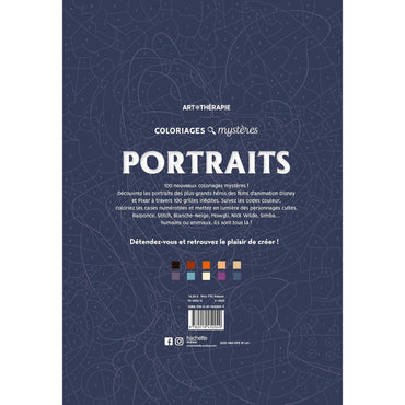 Dibujos para colorear de Disney Mystery | Edición: Retratos (ilusión óptica) | Arteterapia | idioma: Francés