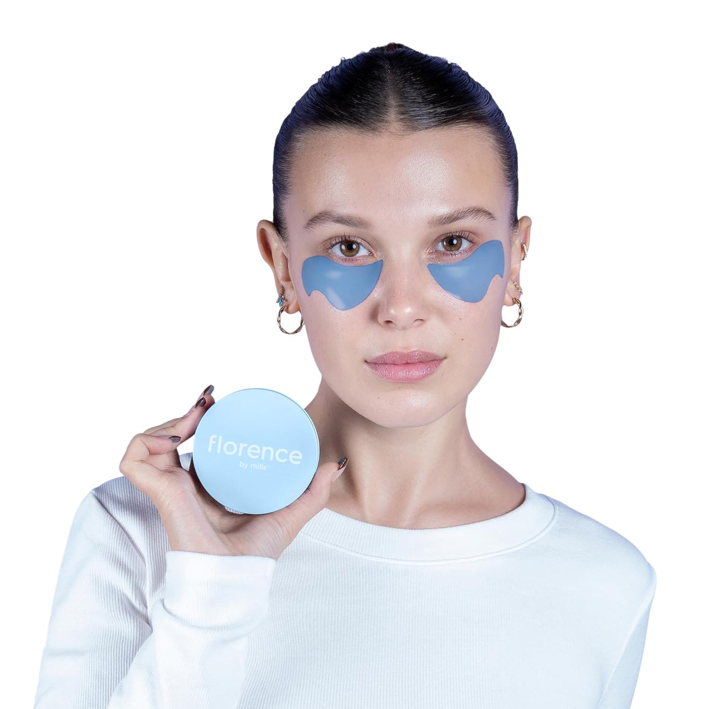 Florence by Mills Surfing Under Eye Gel Pads | Parches Hidratantes con Ácido Hialurónico Hidrolizado, Extractos Frutales y Plantas Adaptógenas – 15 Pares (30 unidades) – Veganos & Cruelty-Free