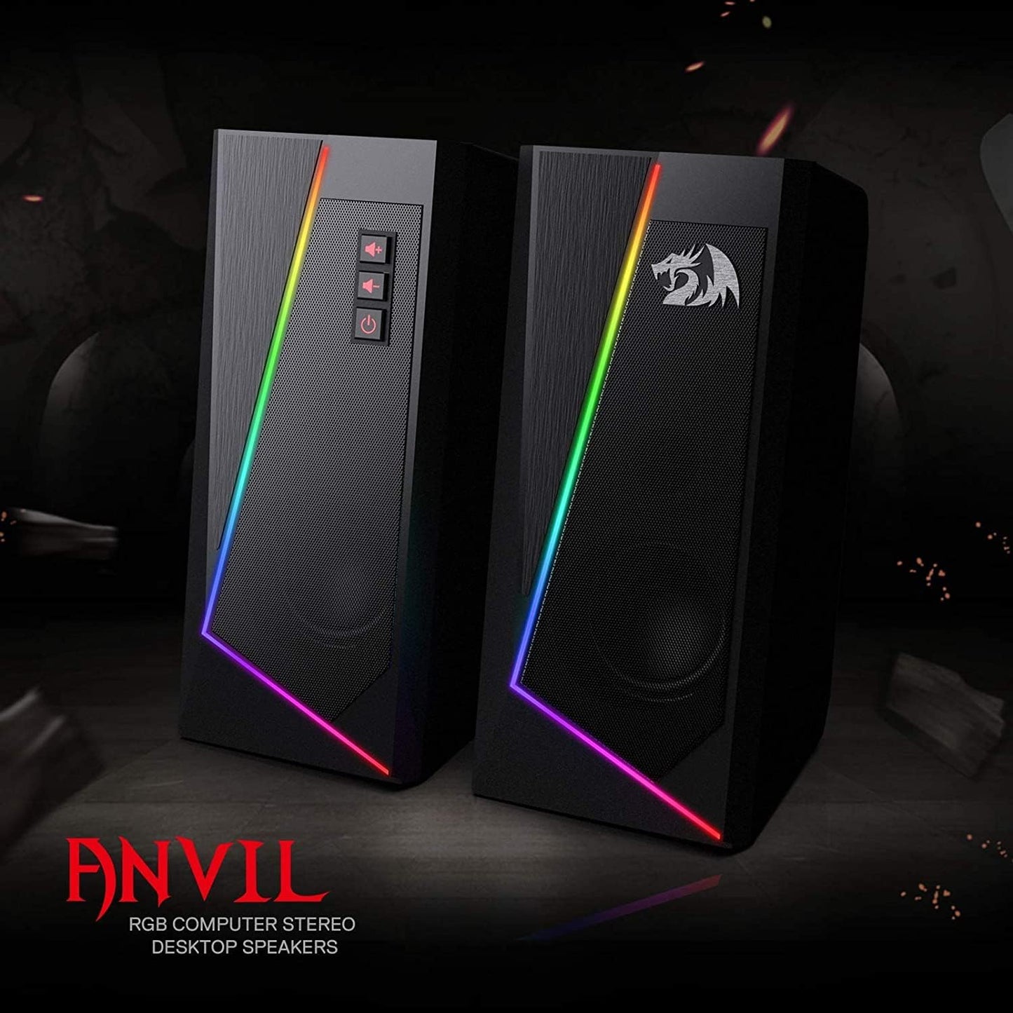Redragon GS520 RGB Desktop Speakers, Altavoces Estéreo 2.0 para PC