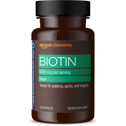 Biotina | 5,000 mg | Vegana | 130 cápsulas