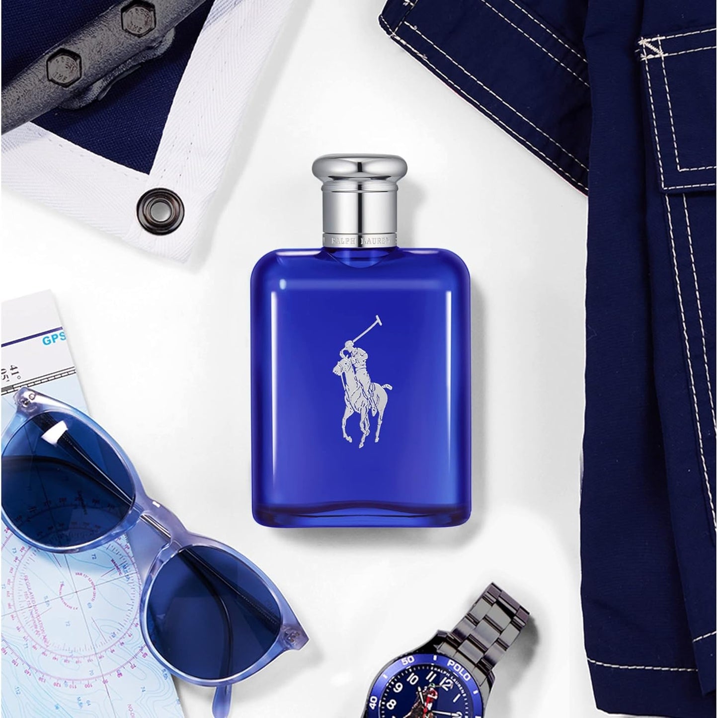 Polo Blue Eau de Toilette Hombre | Colonia Masculina Fresca & Acuática con Cítricos, Salvia y Gamuza – Intensidad Media