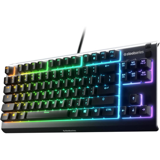SteelSeries Apex 3 TKL – Teclado Gamer RGB Compacto, Resistente y Silencioso