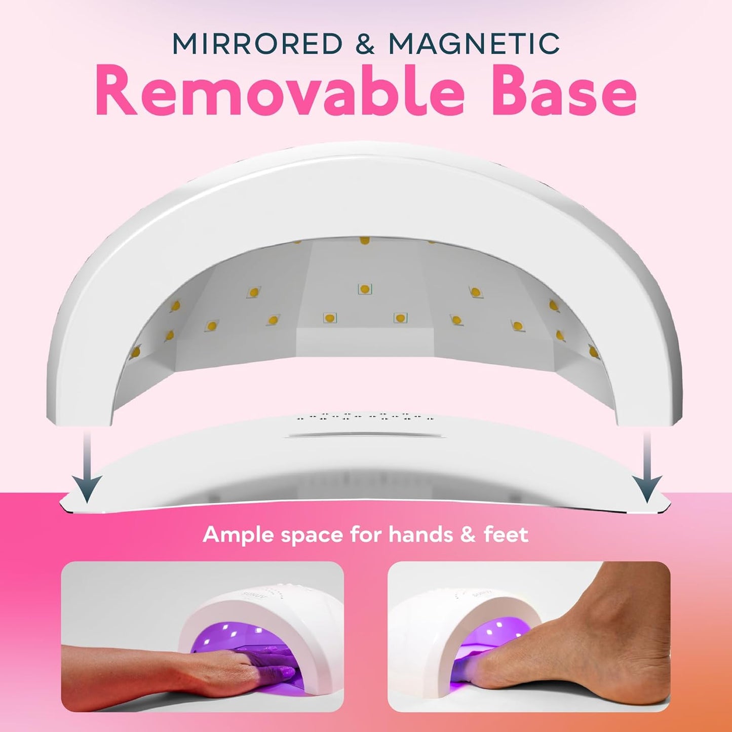 Lámpara de uñas LED UV | Luz de gel para esmalte de uñas | 3 temporizadores