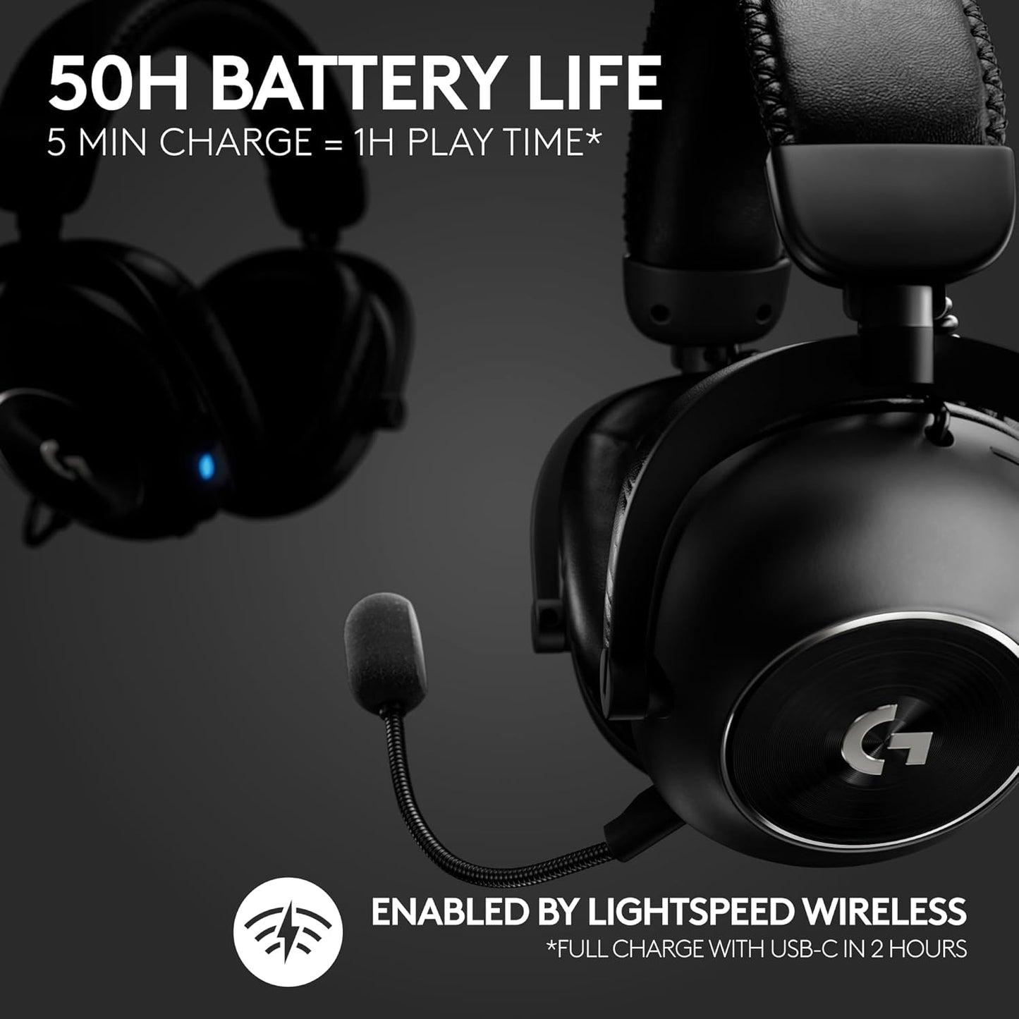 Logitech G PRO X 2 Lightspeed – Auriculares Gaming Inalámbricos Premium