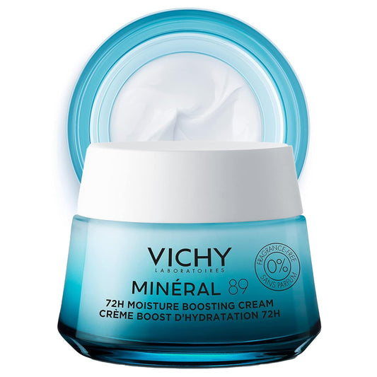 Vichy Mineral 89 Crema Sin Fragancia | Hidratante Facial con Ácido Hialurónico – 3 Fórmulas: Todo Tipo, Seca/Sensible y Matificante Piel Grasa