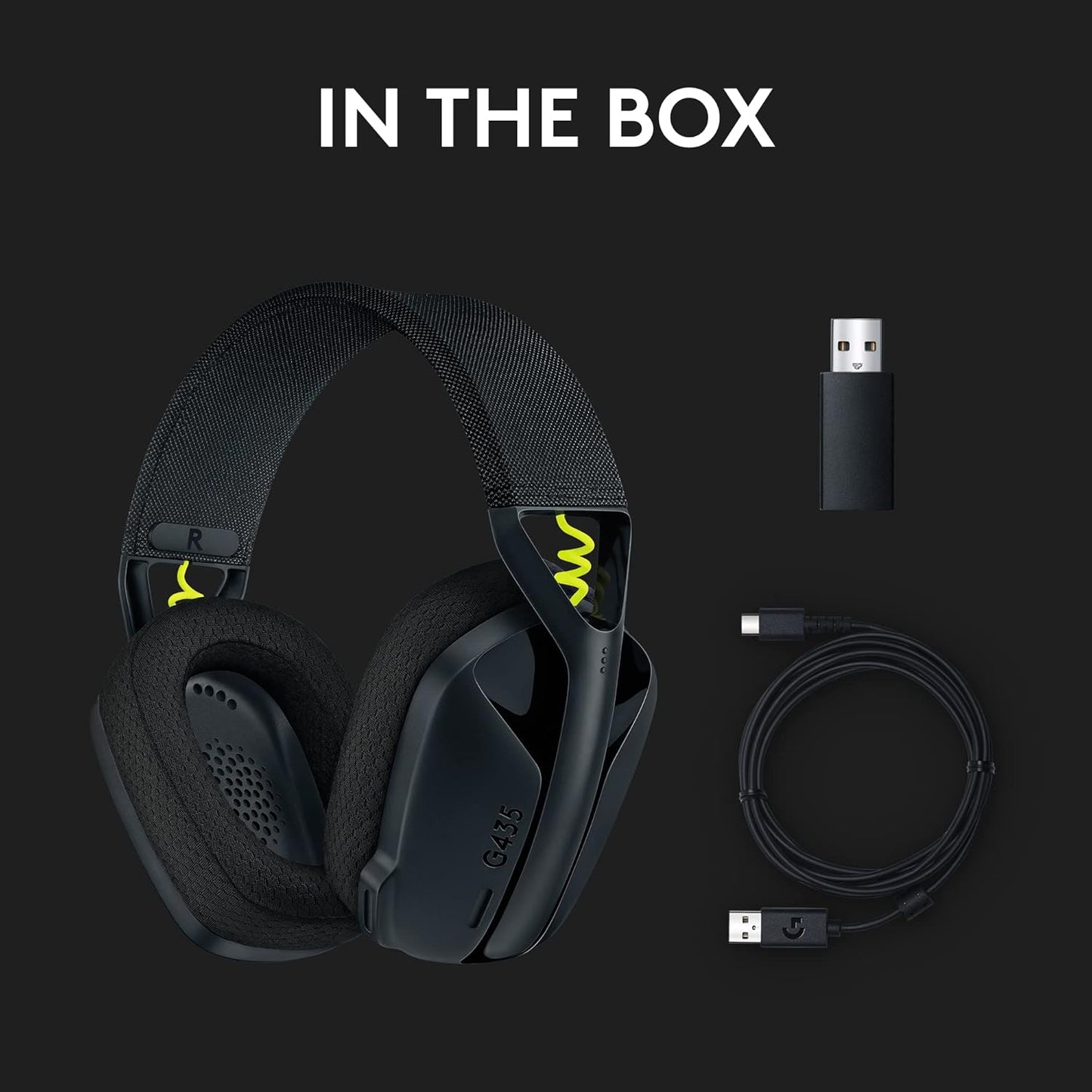 Logitech G435 LIGHTSPEED & Bluetooth – Audífonos gamer inalámbricos (Negro)