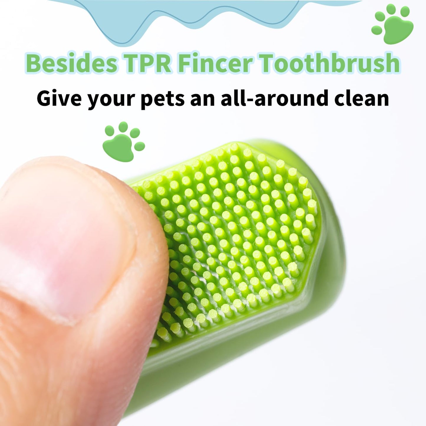Set de Baño para Mascotas 6 Piezas | Cepillo con Dispensador de Shampoo, Cepillo de Barbilla para Gatos, Cepillo de Dientes y Guante de Masaje Ajustable