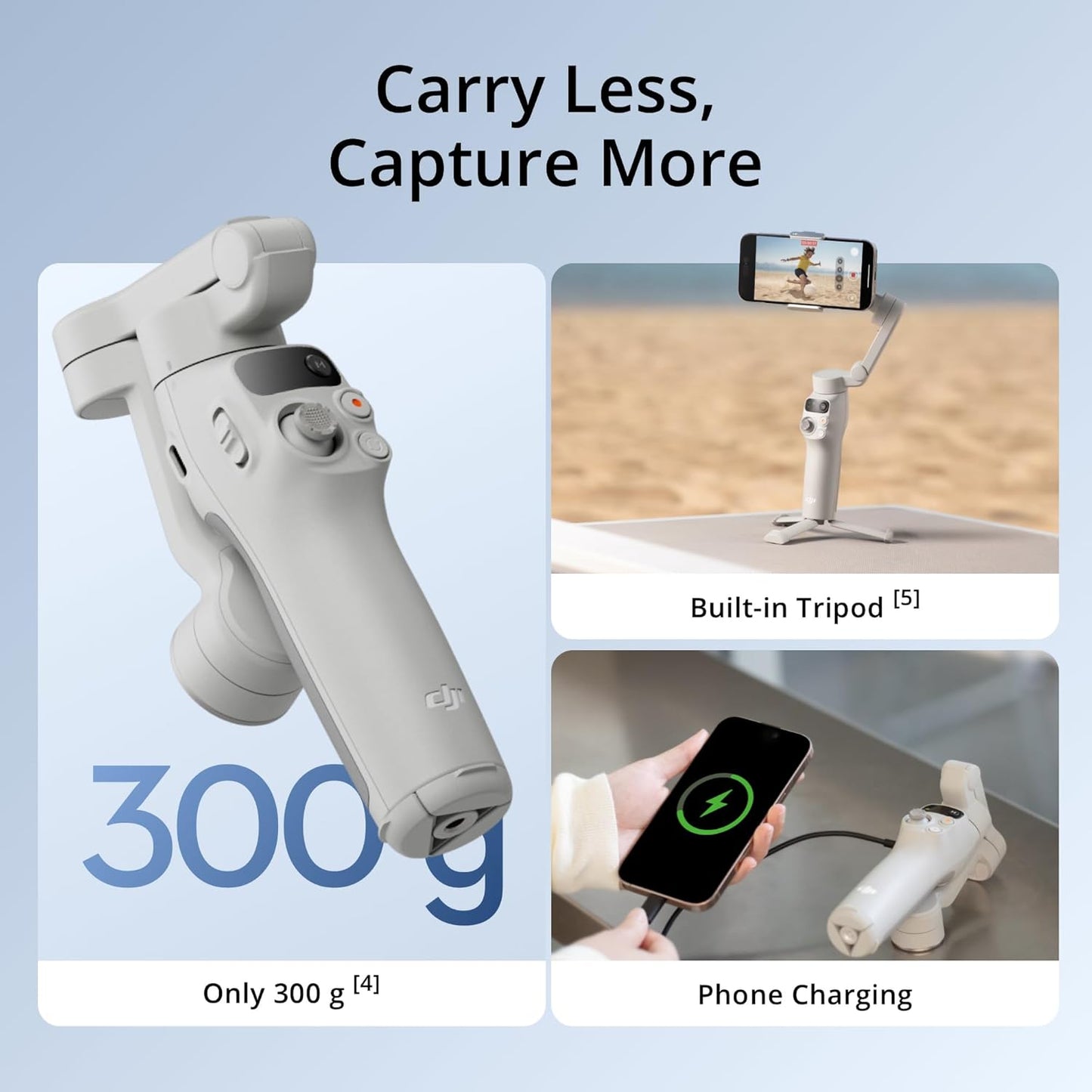 DJI Osmo Mobile 7 Gimbal Estabilizador para Smartphone – 3 Ejes, ActiveTrack 7.0, Trípode Integrado, Ultraliviano, Hasta 10 h