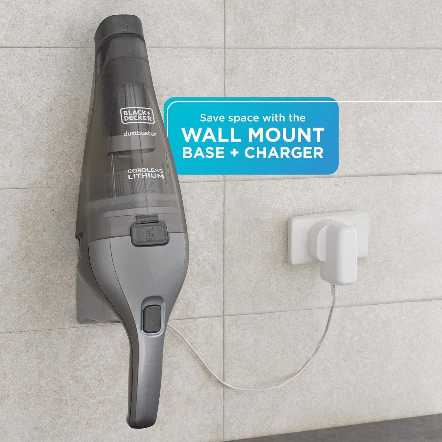 Aspiradora de Mano Inalámbrica Dustbuster 8V, Portátil con Filtro Lavable, Boquilla Angosta y Cepillo para Tapizados – Ideal para Limpieza Rápida (HNVC220BCZ01)