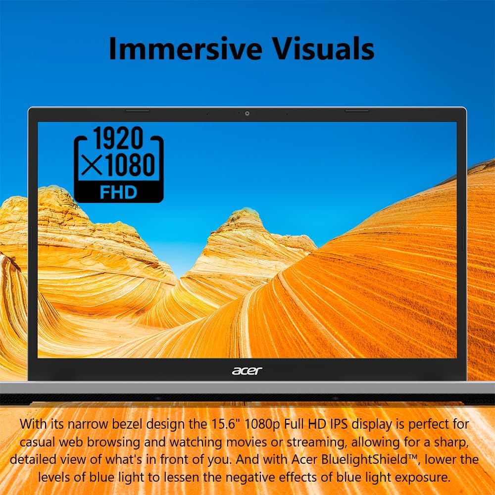 Laptop Acer Aspire Go 15 | 15.6" FHD IPS | Intel Core 3 N355 | 8GB DDR5 | 128GB UFS | Wi-Fi 6 | Windows 11 Home S | AI Ready con Copilot