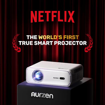 Aurzen EAZZE D1 Smart Proyector | Full HD Nativo 1080P | Netflix Oficial, Autoenfoque, Dolby Audio, Zoom 50-100% | WiFi 5G + Bluetooth Bidireccional
