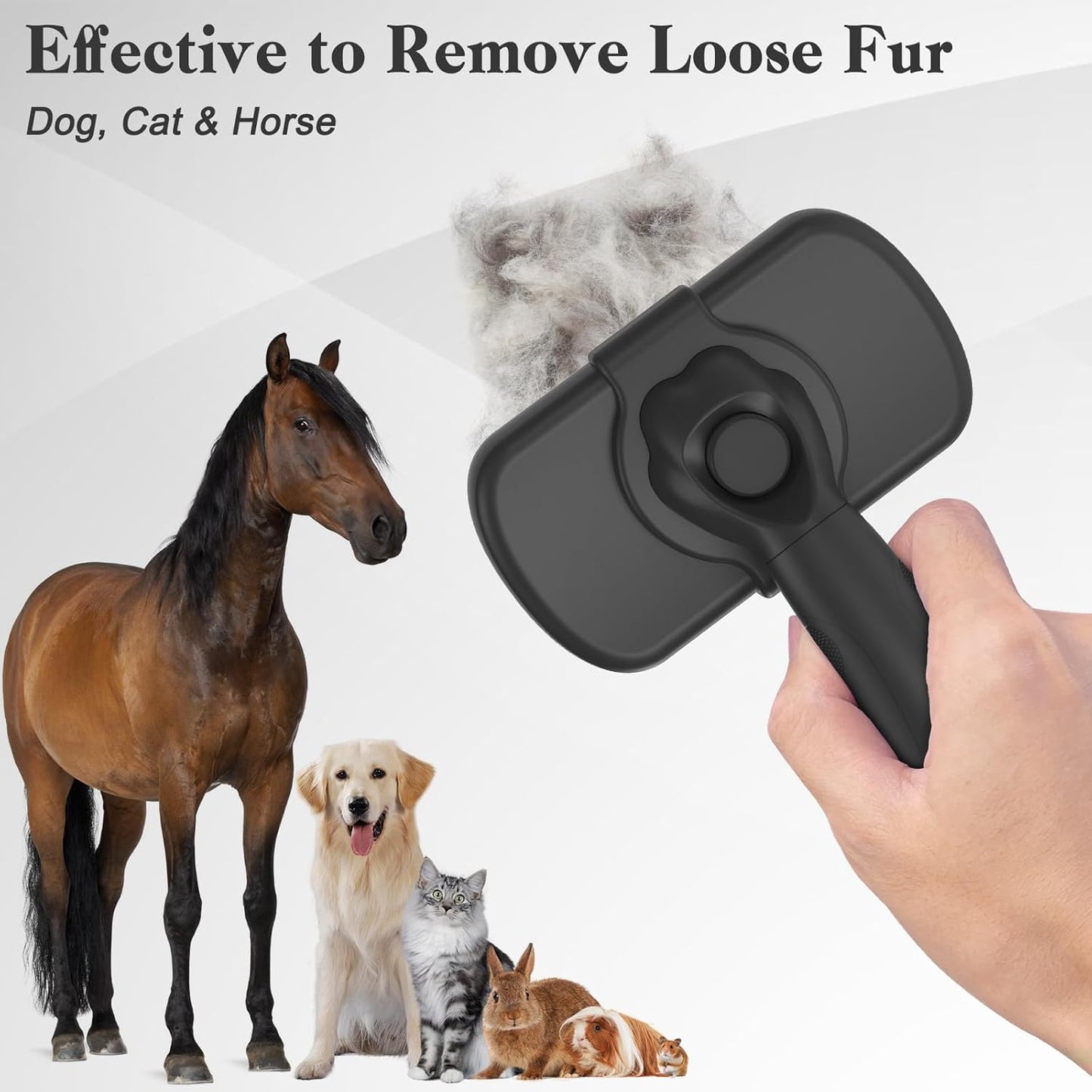 Cepillo Autolimpiante para Perros y Gatos | Removedor de Pelo Suelto, Deshedding y Grooming | Apto Pelo Corto y Largo