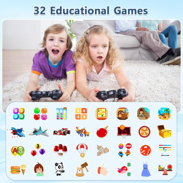 Reloj inteligente para niños | 32 juegos | Pantalla táctil | Cámara | Grabación de video/audio | Reproductor de música | Reloj despertador | Color: Negro