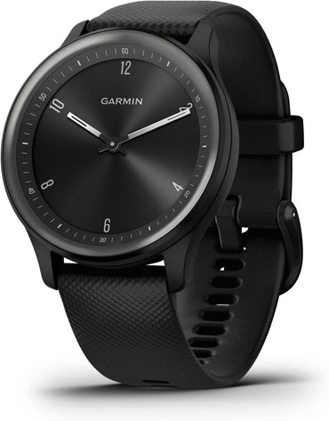 Garmin vívomove Sport Smartwatch Híbrido – Estilo Analógico con Pantalla Táctil Oculta, Salud & Bienestar, 5 Días de Batería
