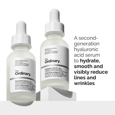 The Ordinary Most Loved Skincare Trio Set | Hyaluronic Acid 2% + B5, Niacinamide 10% + Zinc 1%, Caffeine Solution 5% – Hidratación, Luminosidad y Reducción de Poros – Vegano & Cruelty Free