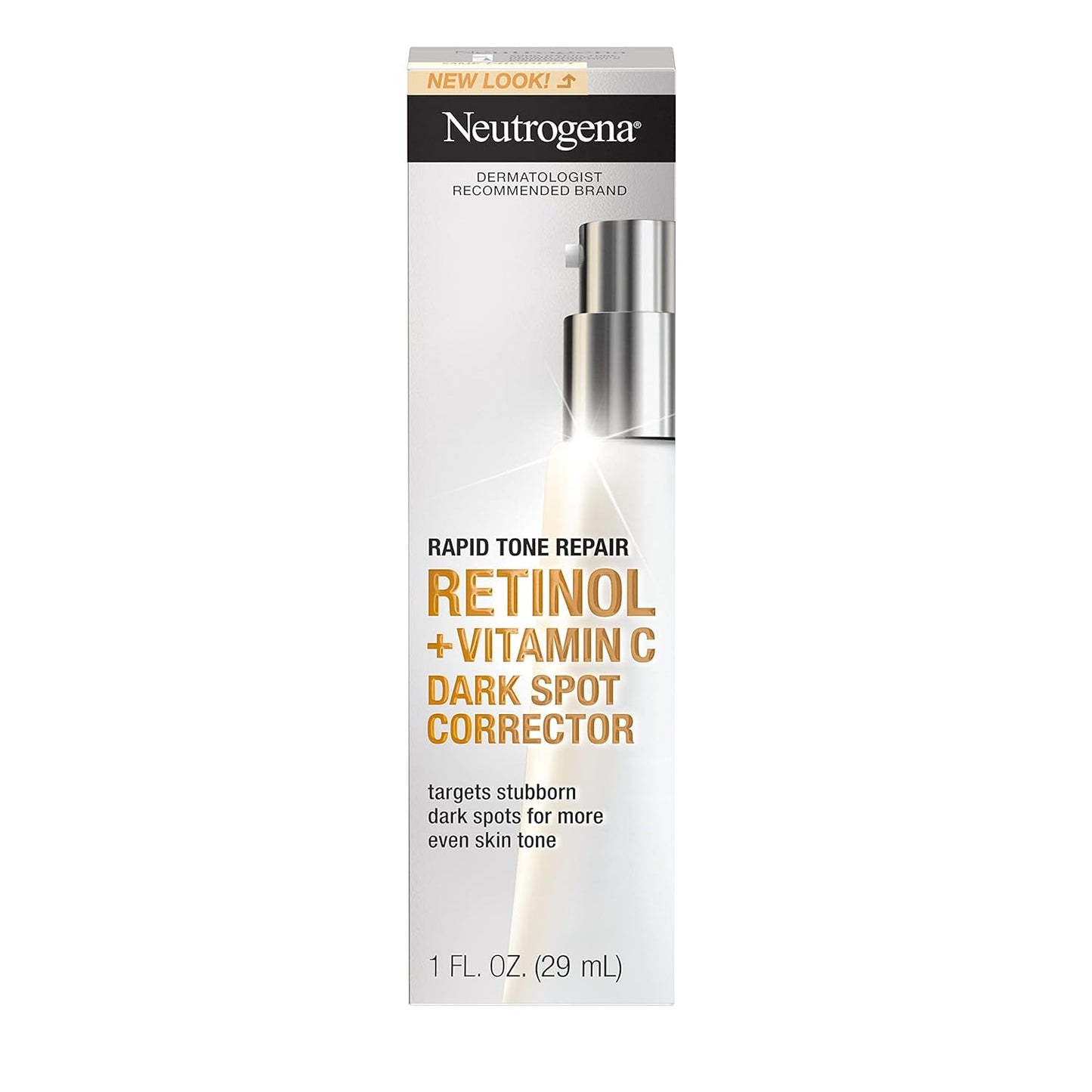 Neutrogena Reparador de Tono Retinol + Vitamina C - Corrector de manchas oscuras - Serum facial, corrector diario de manchas oscuras antiarrugas para iluminar y tonificar uniformemente, sin aceite mineral