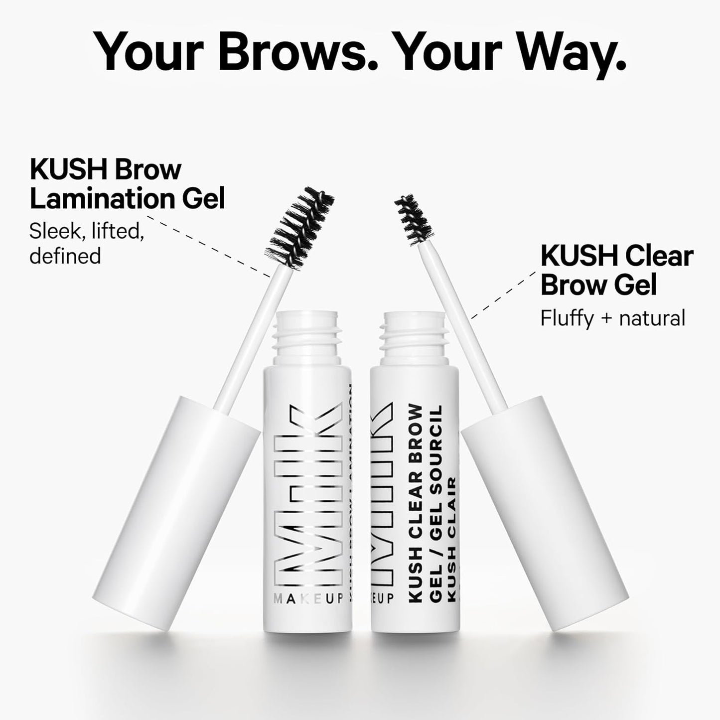 Milk Makeup KUSH Brow Lamination Gel Transparente | Gel Fijador de Cejas que Levanta, Moldea y Define hasta 8 hs | Vegano y Cruelty-Free