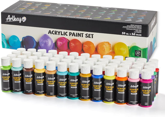 Set de 52 pinturas acrílicas | Colores variados