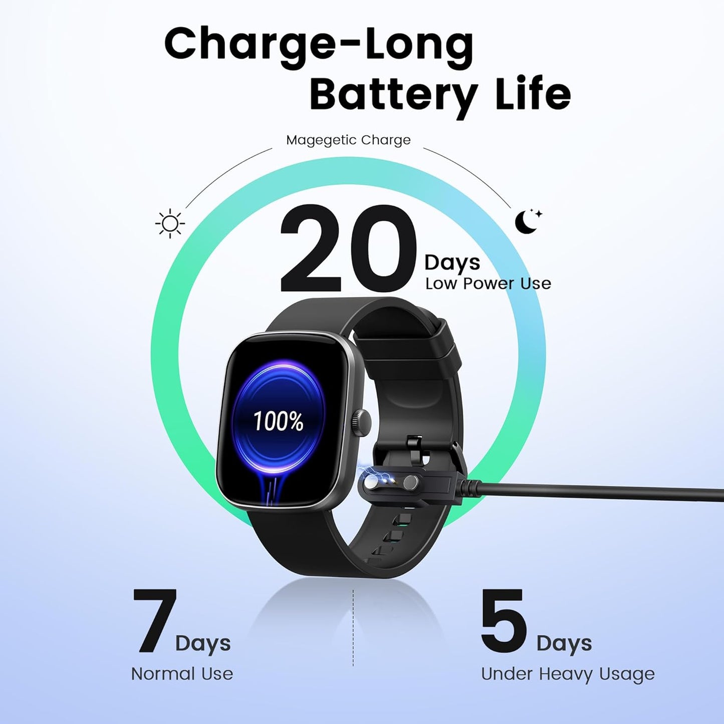 Smartwatch con respuesta de llamada | Reloj inteligente 1.96 pulgadas unisex | Actividad física con monitor de frecuencia cardíaca y sueño | Reloj deportivo | Impermeable | Color: Negro