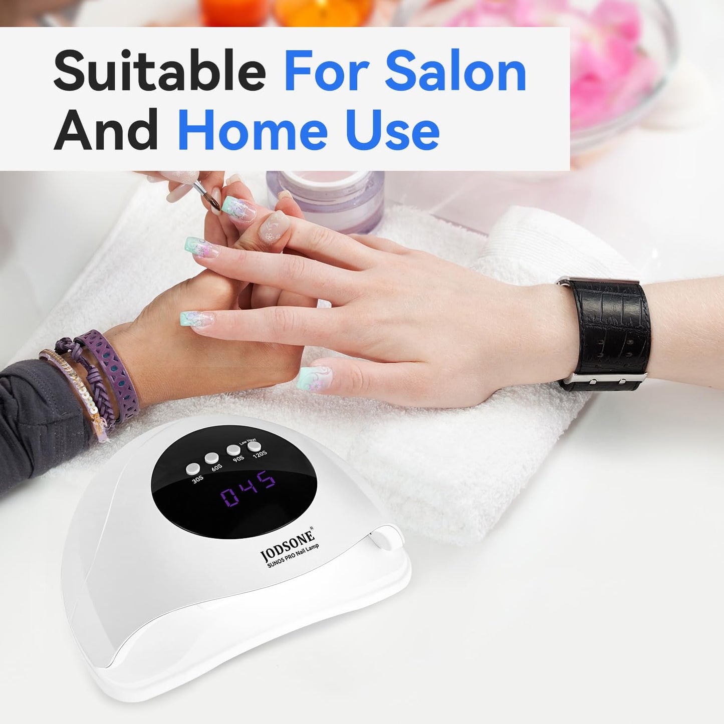 Lámpara UV LED para uñas | Curado Profesional | Sensor automático | 4 Tiempos