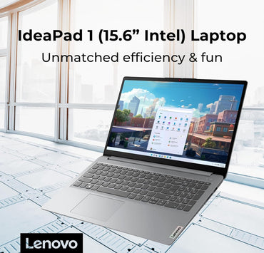 Notebook Lenovo Ideapad 1 15,6” FHD, Intel Celeron N4500, 8GB RAM, 128GB SSD + 128GB eMMC, WiFi 6, Windows 11 Home, Office 365, Grey