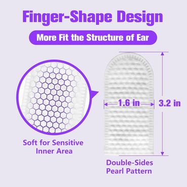 Toallitas para Limpieza de Oídos de Perros y Gatos | Diseño en Dedo, 50 Unidades | Aroma Coco, Ingredientes Naturales