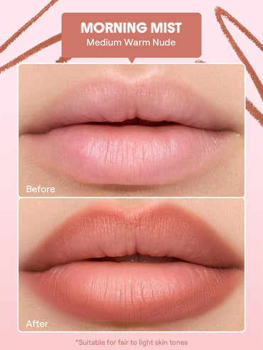 Lip Liner de larga duración | Vegano y libre de crueldad animal | Color: Morning Mist