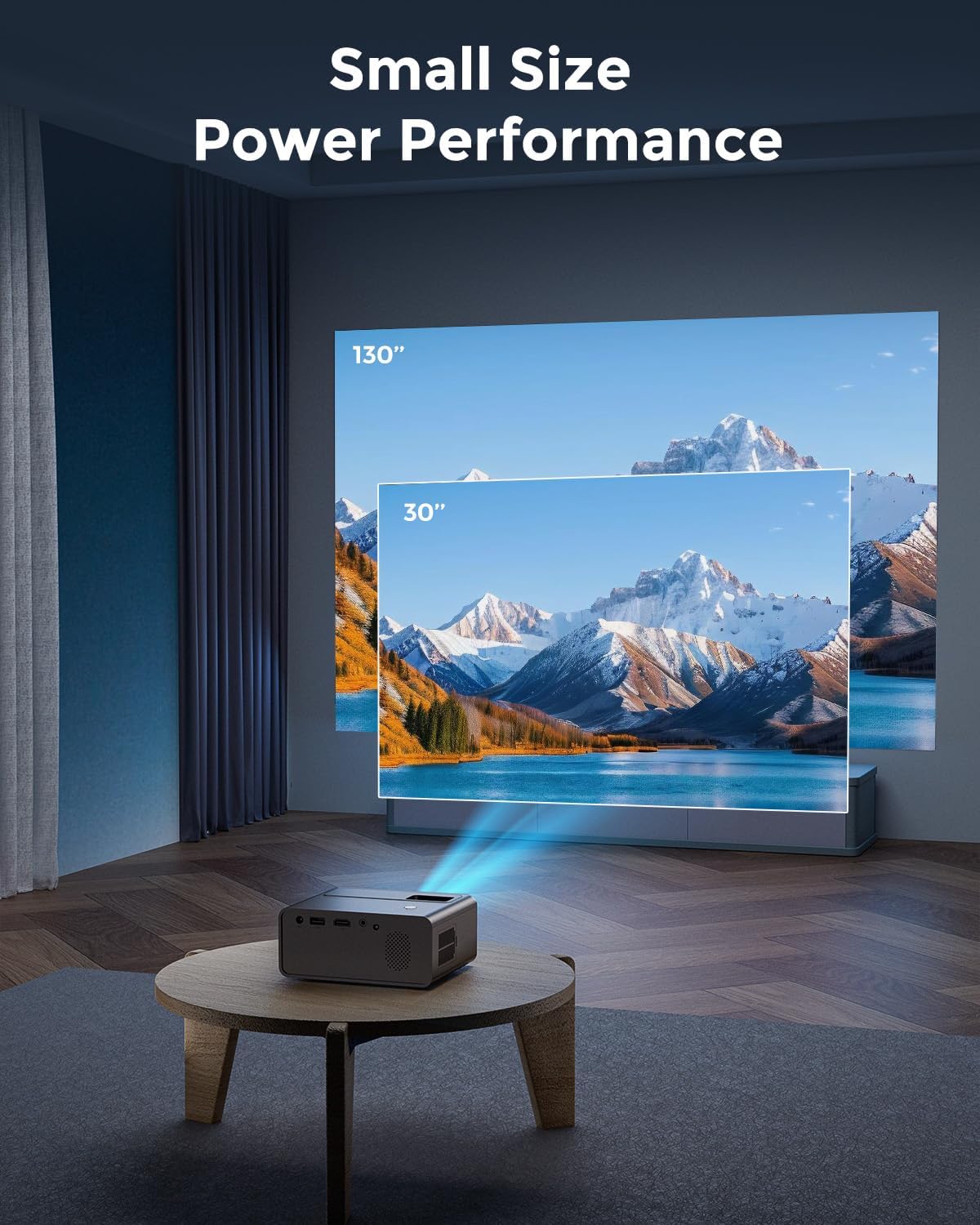 CiBest Mini Proyector 2025 | Soporte Full HD 1080P | Portátil y Liviano | Compatible con iOS, Android, Windows, TV Stick, USB y HDMI