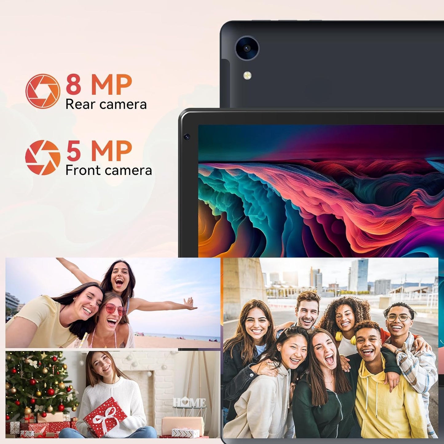 Tablet Android 10.1" Octa-Core, 24 GB RAM (4+20) + 128 GB, Wi-Fi 6, BT 5.0, Pantalla IPS HD, Batería 8 h | Android 15 (2025) – URAO