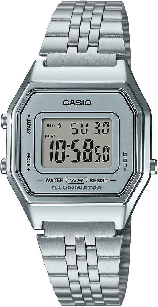 Casio LA680WA | Reloj Digital para Mujer con Malla de Acero Inoxidable