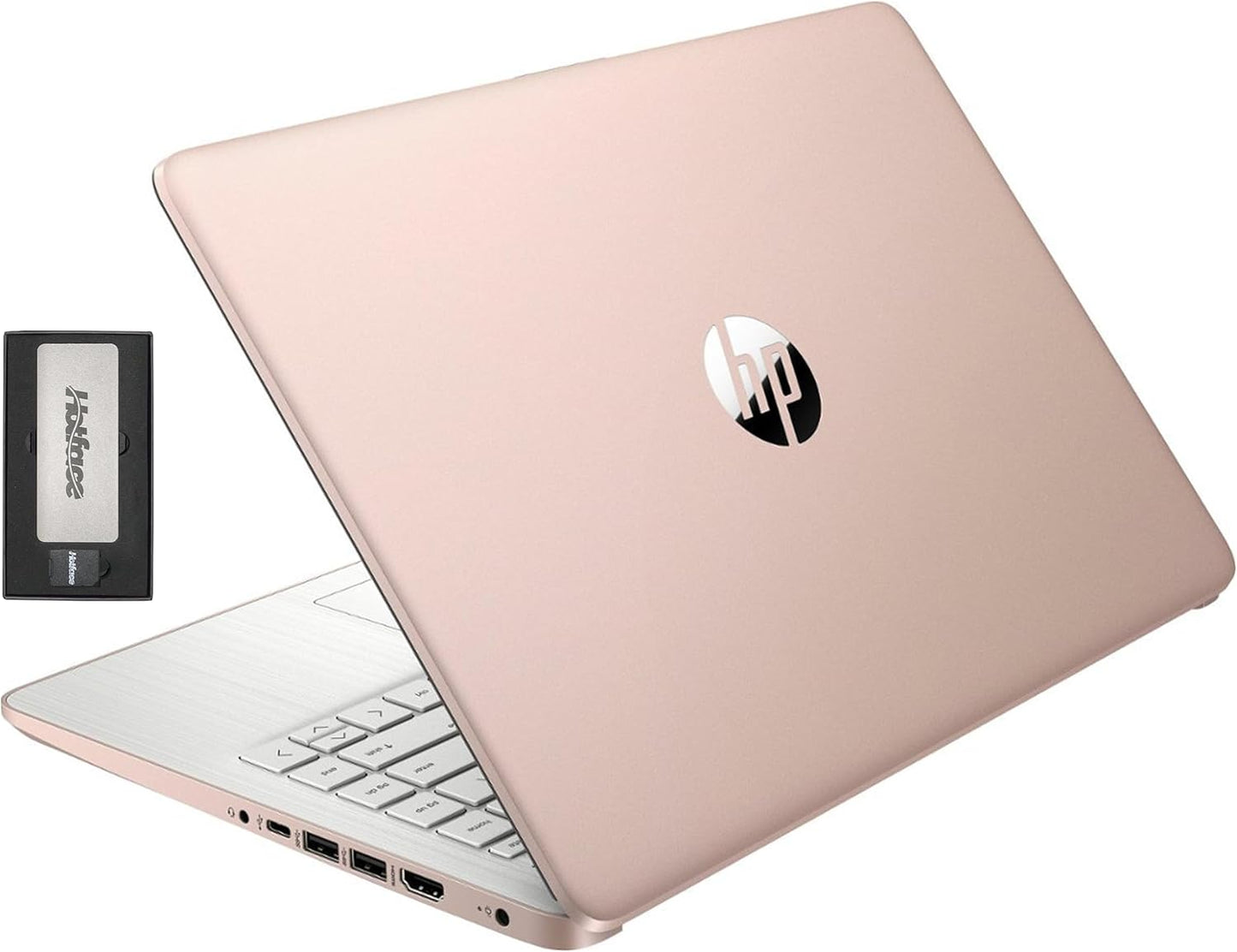 Notebook HP Stream 14” HD, Intel Celeron N4120, 8GB RAM, 416GB (128GB eMMC + Docking 256GB + MicroSD 32GB), UHD Graphics, Cámara 720p, Windows 11 S + Office 365, Negra