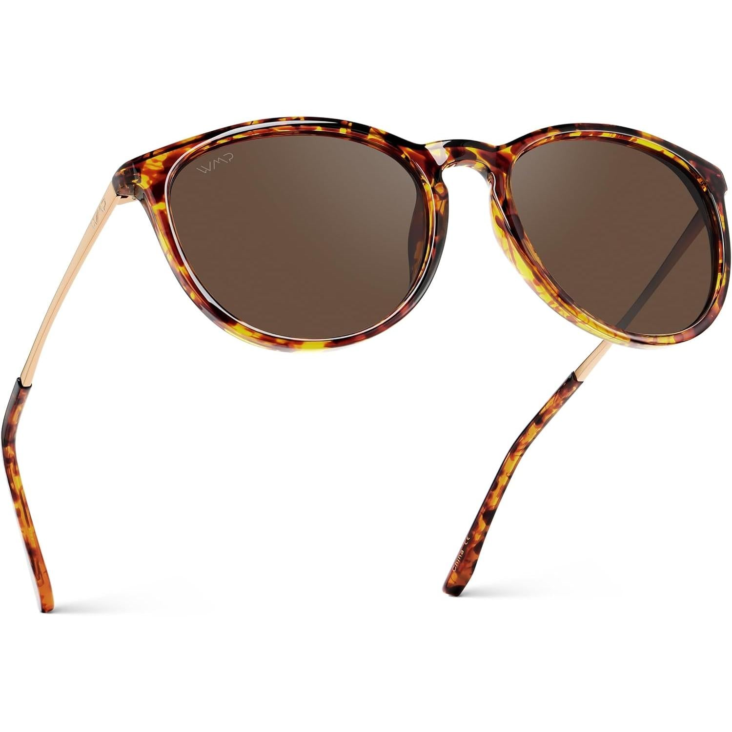 Gafas de Sol Redondas para Mujer – Estilo Retro de Diseñador con Lentes Polarizados UV400