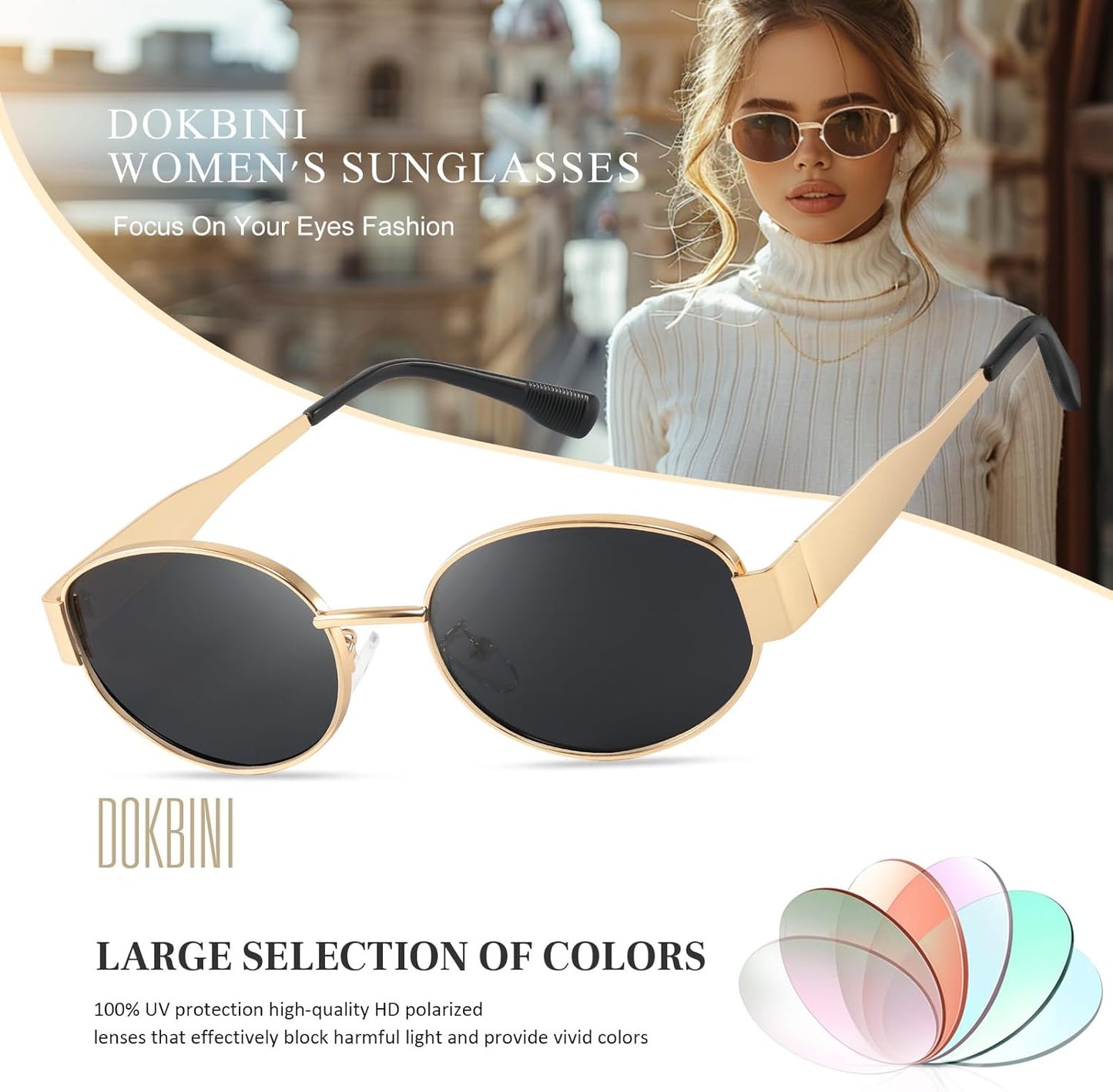 Lentes de Sol Retro para Mujer, Polarizados Clásicos, Protección UV400, Estilo Fashion