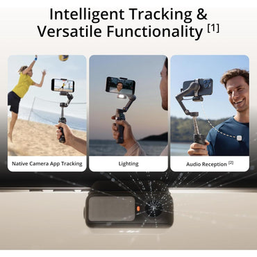 DJI Osmo Mobile 7P Estabilizador Gimbal para Smartphone – 3 Ejes, Seguimiento Inteligente, Luz Integrada, Micrófono Compatible, Palo Extensible y Trípode