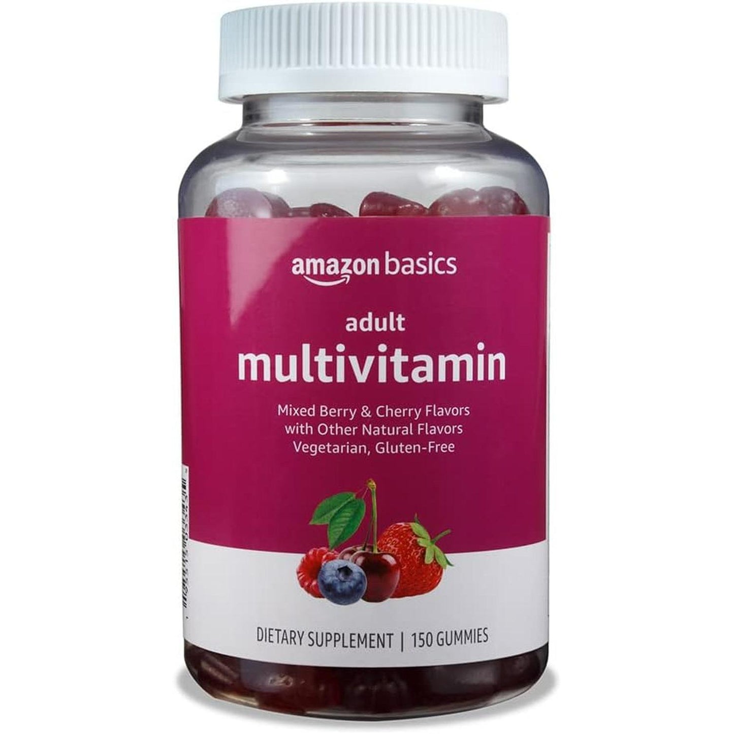 Gomitas Multivitamínicas para Adultos, 150 uds (75 días) – Sabor Frutos Rojos & Cereza | Amazon Basics (antes Solimo)