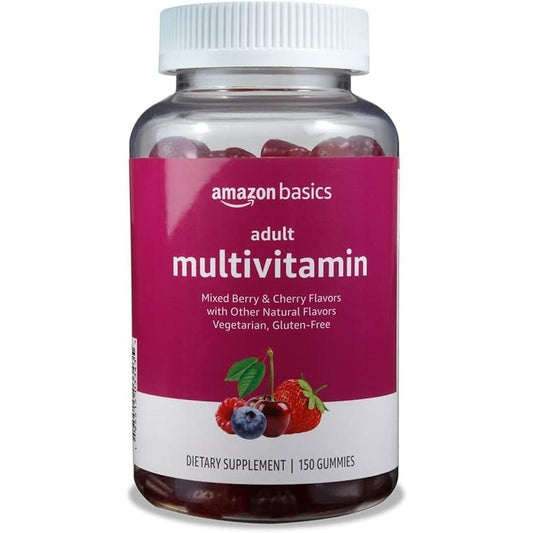 Gomitas Multivitamínicas para Adultos, 150 uds (75 días) – Sabor Frutos Rojos & Cereza | Amazon Basics (antes Solimo)