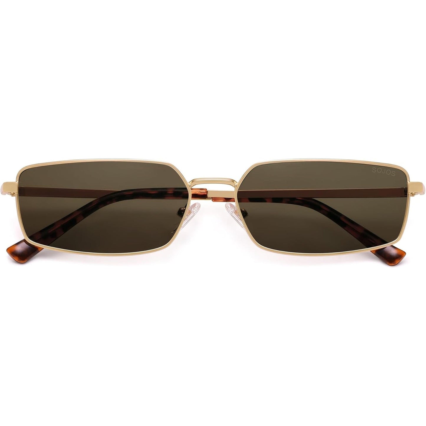 Rectangle Polarized Sunglasses for Women Men Flat Lenses UV400 Protection Vintage Shades
