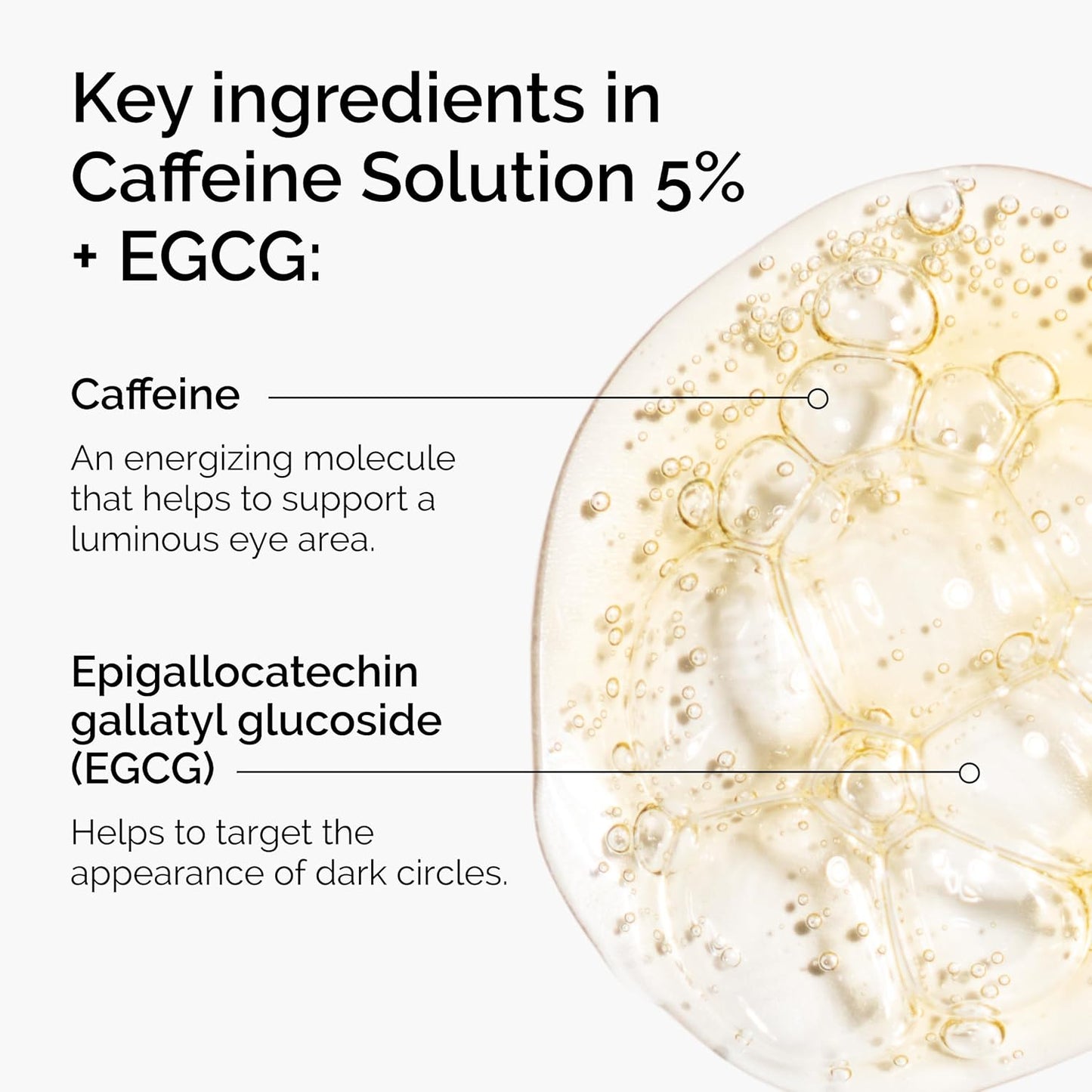 The Ordinary Caffeine Solution 5% + EGCG | Suero para Ojeras y Bolsas – Reduce Hinchazón y Signos de Cansancio – 30 ml