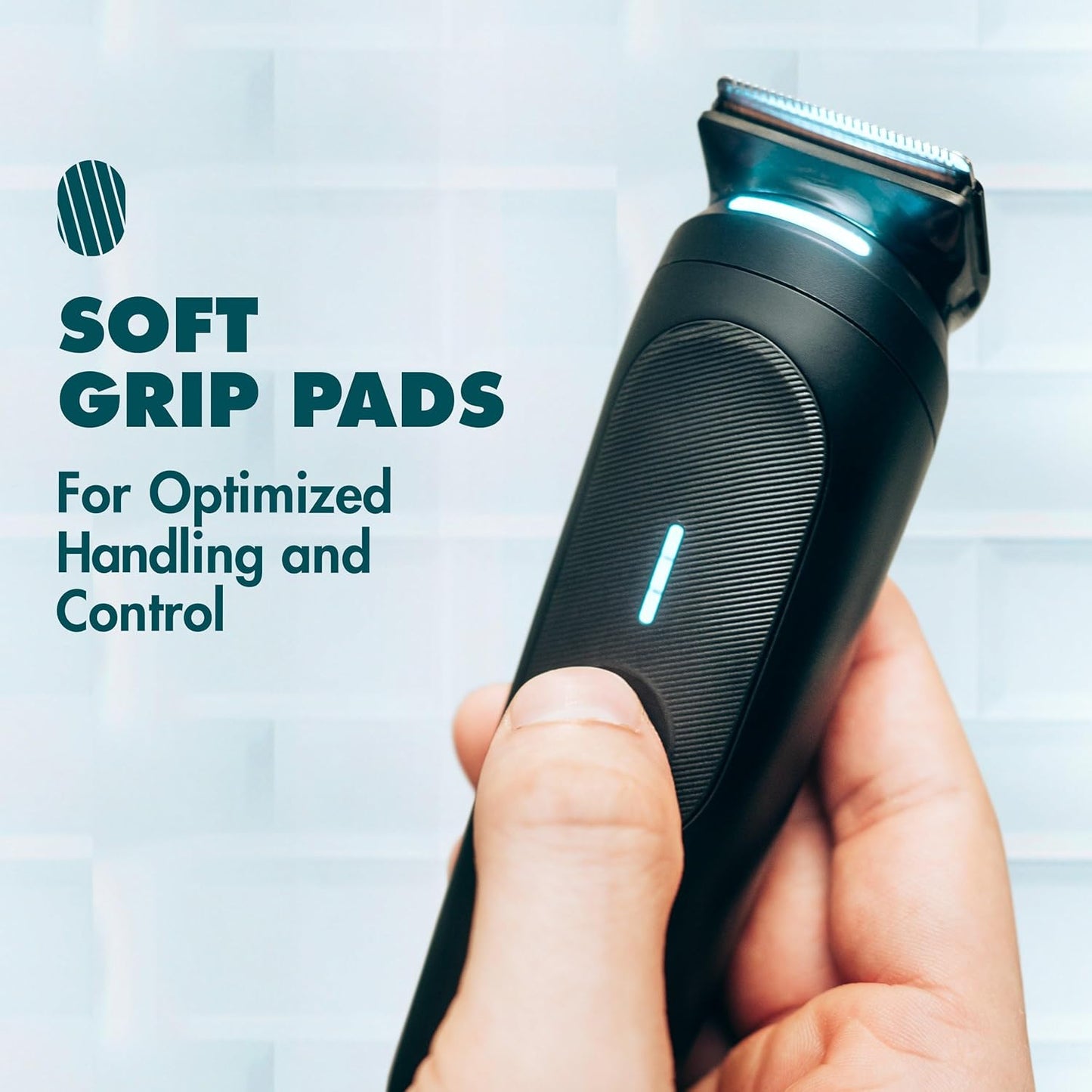 Gillette Intimate i7 | Recortadora Íntima y Corporal Masculina – LED Halo, Resistente al Agua, 100 min, Base de Carga, 2 Peines