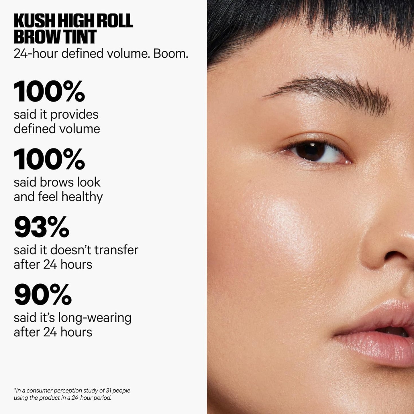 Milk Makeup KUSH High Roll Brow Tint | Gel Tubing para Cejas Definidas y Voluminosas | Resistente al Agua, Antimanchas y de Larga Duración hasta 24 hs – Vegano y Clean Beauty