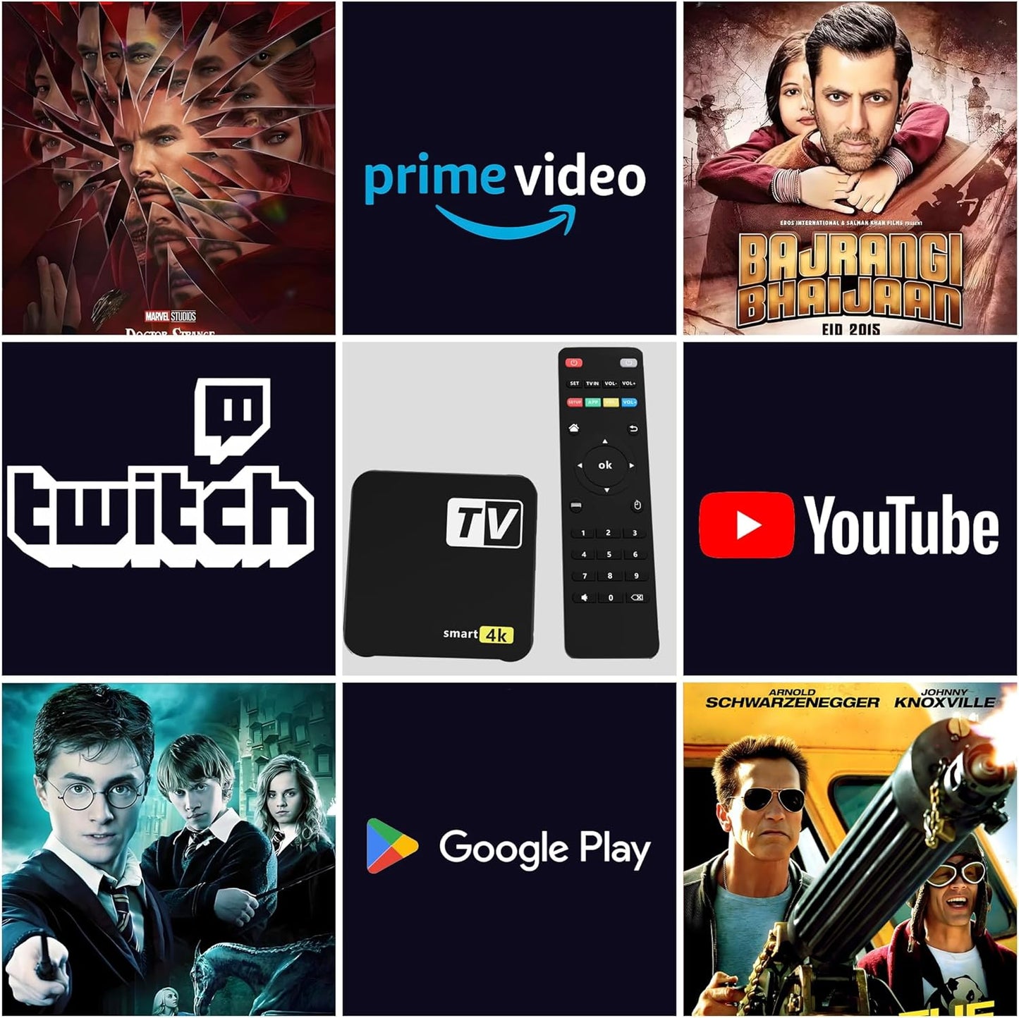 Android TV Box 4K+ | Dispositivo de Streaming HD/4K/HDR con Control Remoto, WiFi 6 Rápido, HDMI Premium y Fácil Configuración